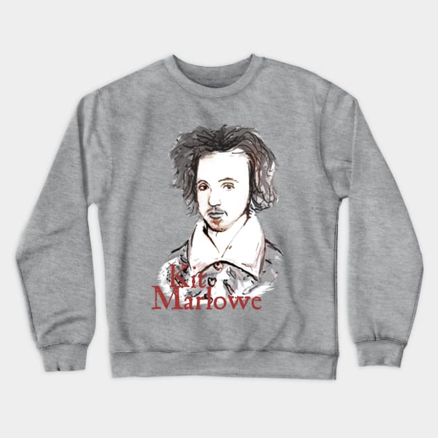 Kit Marlowe - Elizabethan Tragedian Crewneck Sweatshirt by The Blue Box